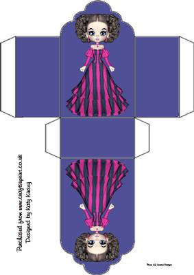 Isabella in Pink and Navy Tag Gift Box