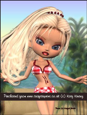 Pamela at the Beach A5 Pyramage Card Kit
