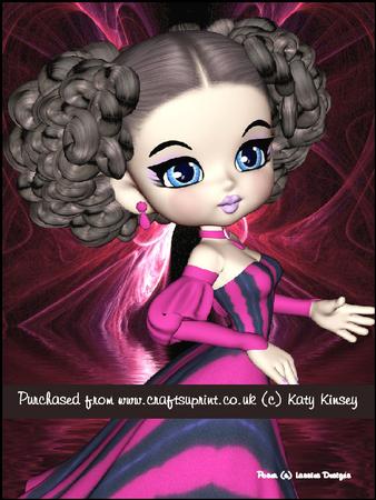Isabella in Pink and Navy A4 Pyramage Card Kit