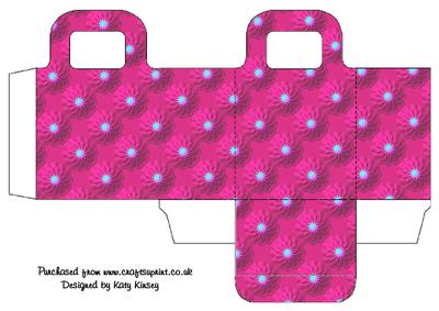 Embossed Flower Gift Bag in Pink