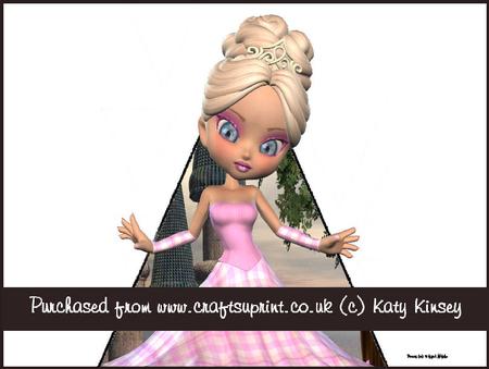 Princess Lily 3D Stand Up Pyramid Card Kit