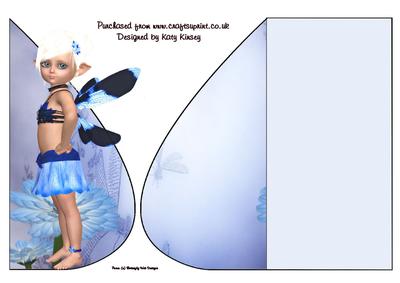 Greta Fairy Tear Drop Card