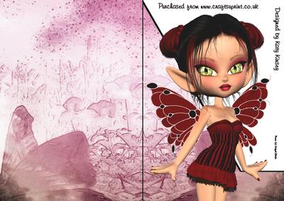 Freya Fairy A5 Shaped Front Card
