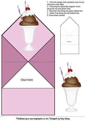 Chocolate Sundae Pop Up Spring Card