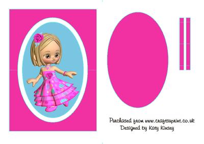Pink Polka Party Dress Flip Card Sheet