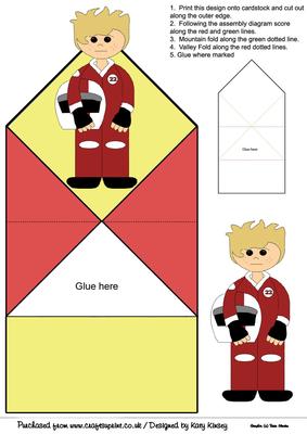 Motor Racer in Red Pop Up Spring Card