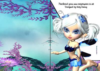 Harmony Fairy A5 Shaped Front Print and Fold Card