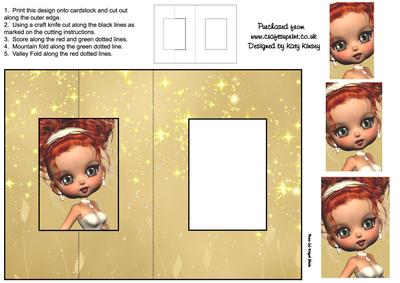 Jasmine Foldback Card with Simple Pyramage