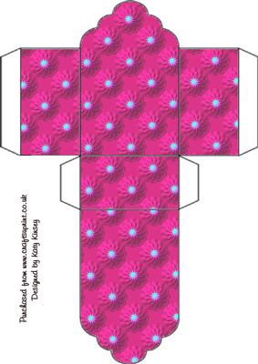 Embossed Flower Tag Gift Box in Pink