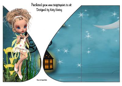 Phoebe Fairy Tear Drop Card