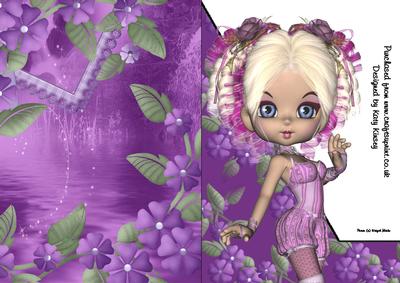 Millie A5 Shaped Front Print and Fold Card