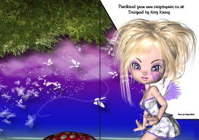 Matilda Fairy A5 Shaped Front Print and Fold Card