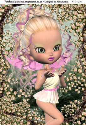 Amber Fairy A4 Card Front