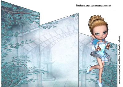 Fairy Ballerina Cascade Card