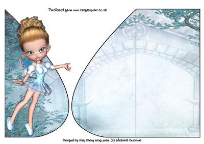Fairy Ballerina Tear Drop Card