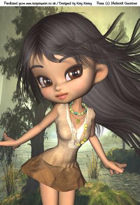 Pocahontas Native American A4 Card Front