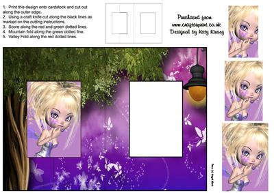Matilda Fairy Foldback Card with Simple Pyramage