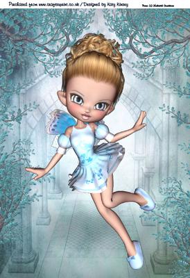 Fairy Ballerina A4 Card Front