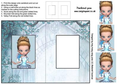 Fairy Ballerina Foldback Card with Simple Pyramage