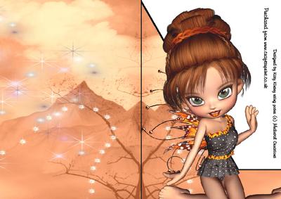 Kayleigh Fairy A5 Shaped Front Print and Fold Card
