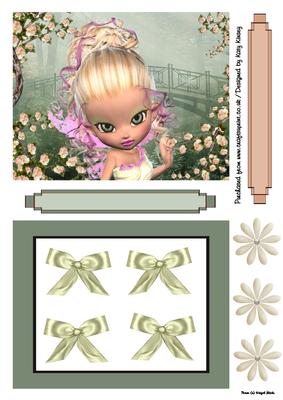 Amber Fairy Shaker Card