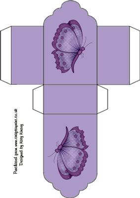 Purple Butterfly Tag Gift Box