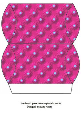 Embossed Flower Pillow Box in Pink