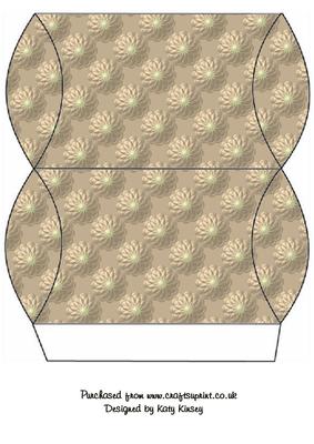 Embossed Flower Pillow Gift Box in Gold