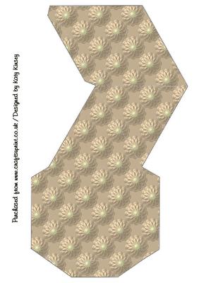 Embossed Flower Pyramid Gift Box in Gold