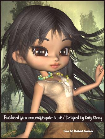 Pocahontas Native American A4 Pyramage Card Kit