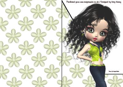 Lizzie A5 Shaped Front Card