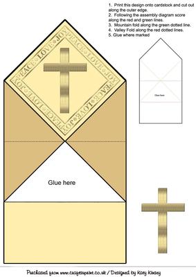 Peace Love Joy Cross Pop Up Spring Card