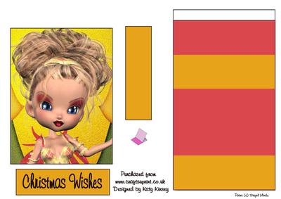 Carol Christmas Fairy Easel Card