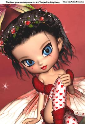 Rosebud Fairy A4 Card Front