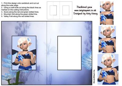 Greta Fairy Foldback Card with Simple Pyramage