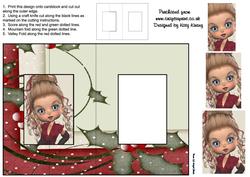 Christmas Wishes Foldback Card with Simple Pyramage