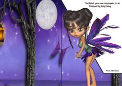 Lotus Fairy A5 Shaped Front Print and Fold Card