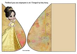 Princess Caelia in Lemon Teardrop Card