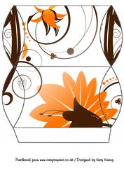 Burst of Orange Floral Pillow Gift Box
