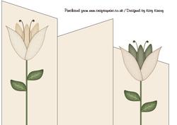 Cream Tulips Cascade Card