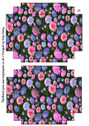 Waterlillies on Black Gift Box and Lid