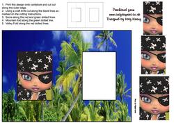 Morgana the Pirate Foldback Card with Simple Pyramage