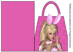 Kelly Bunny Girl Handbag Card