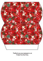 Christmas Jumble Pillow Box in Red