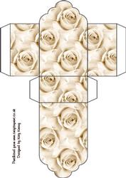 Cream Roses Tag Gift Box