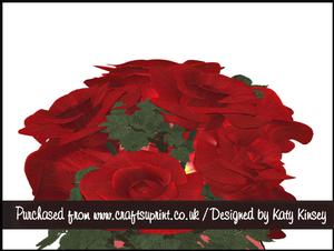 Red Roses 3D Stand Up Pyramid Card Kit