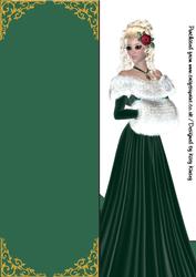 Winter Wishes in Green Tall Slim Shaped Front Cut & Fold