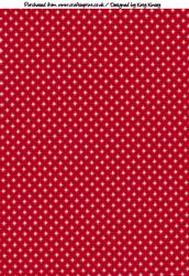 Glitter Stars in Red Backing Paper