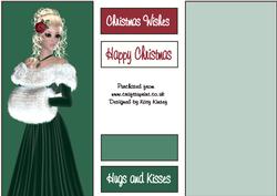 Winter Wishes in Green Dl Card Topper and Insert