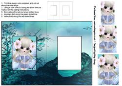 Petunia Fairy Foldback Card with Simple Pyramage